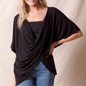 Sivana Black Mia Top Drape Cover One size